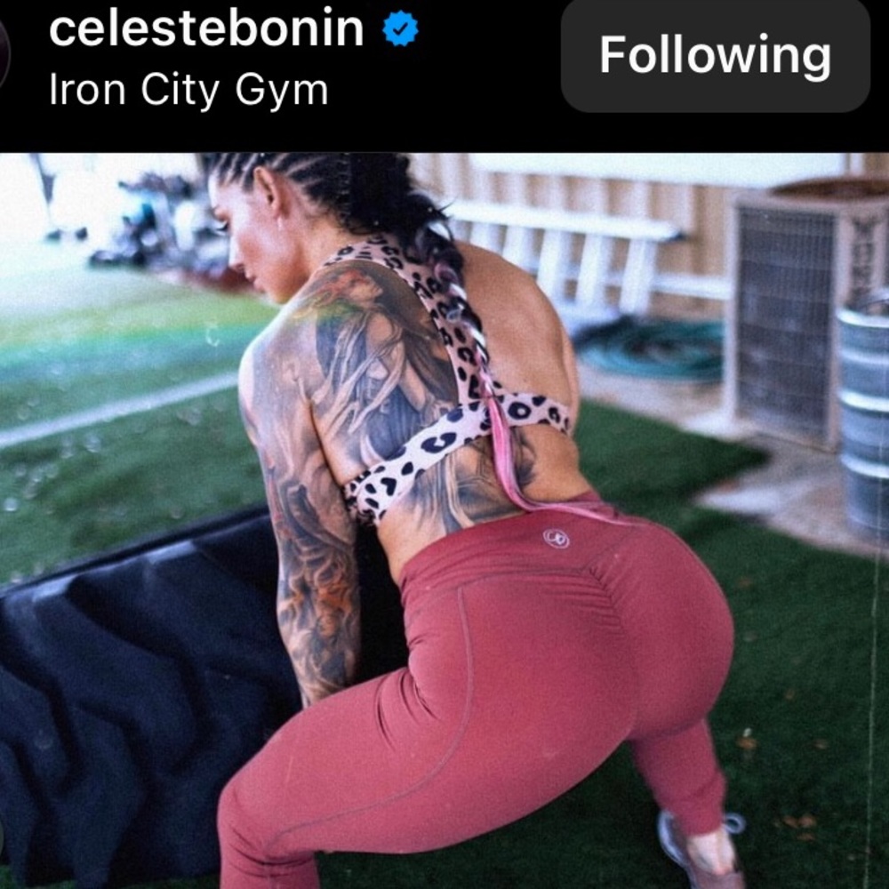 Celestial bodiez pink cheetah print, drawstring leggings / jogger